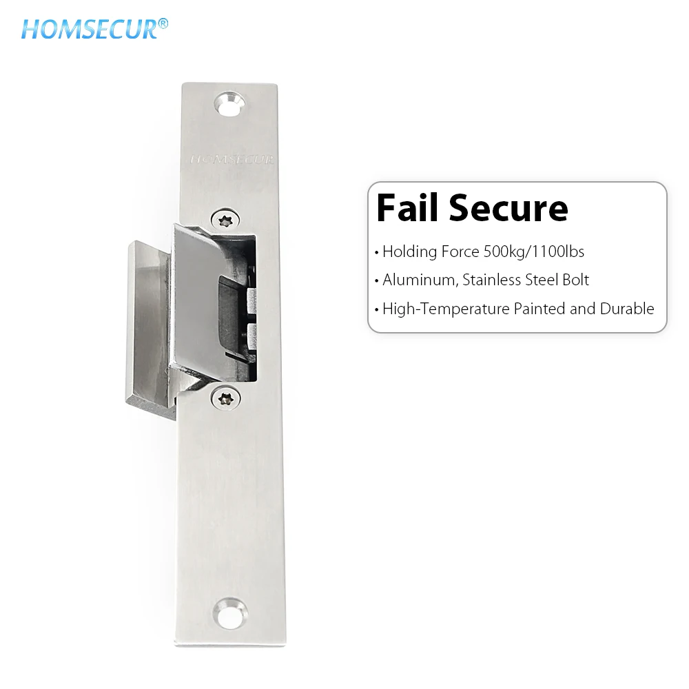 HOMSECUR 500 кг удерживающая сила Электрический ударный замок для