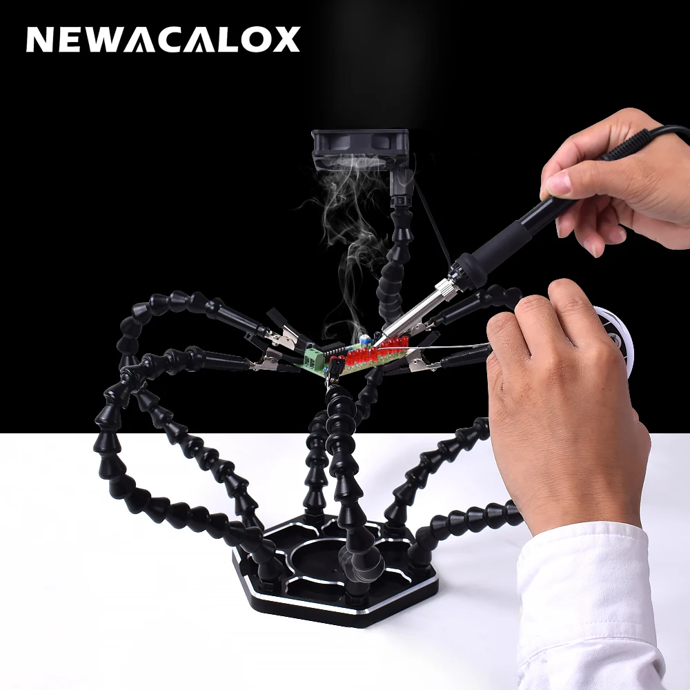 Паяльная станция NEWACALOX третья рука с USB разъемом держатель для печатных плат