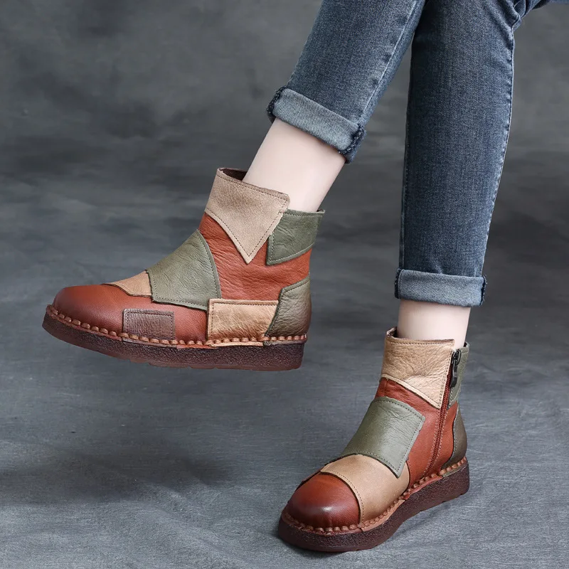 

Модные женские ботинки, зима 2021, женские ботильоны, роскошные дышащие зимние ботинки на плоской подошве, женская короткая повседневная обув...