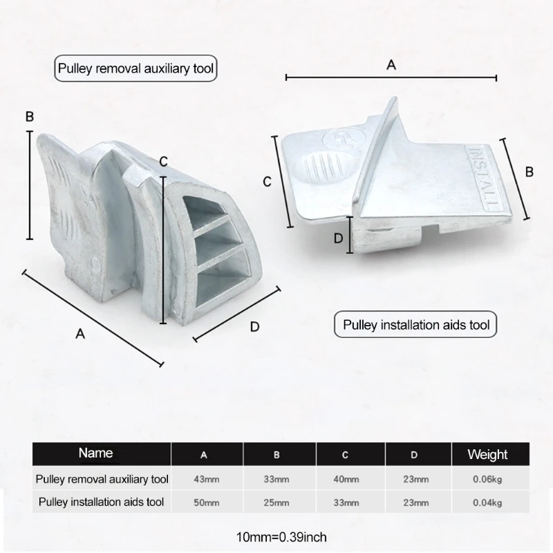 

964B Metal Stretch Belt Applications Removal Installation Aid Tool for Belts on Car