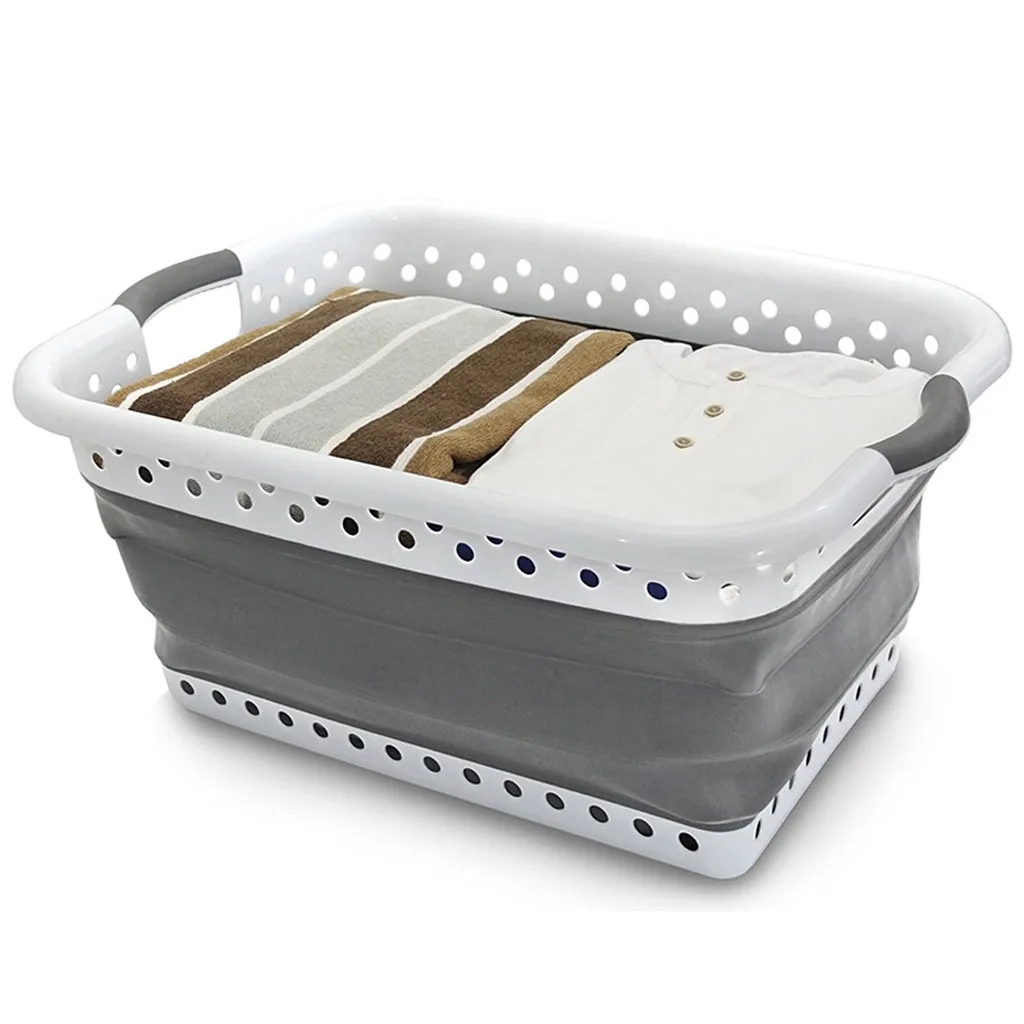Складная корзина для грязной одежды пластиковая креативная белья складная