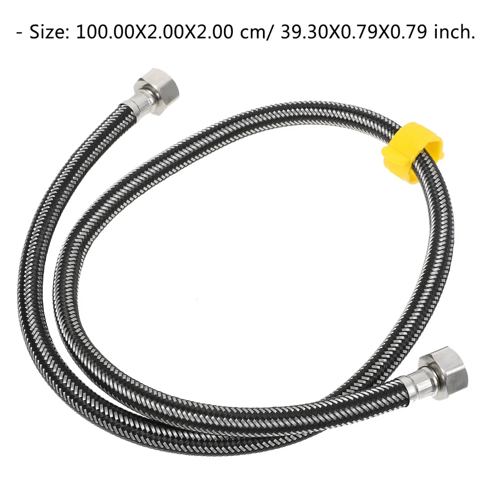

2pcs Nylon Aluminum Shower Hose Water Inlet Tube Basin Tap Hose