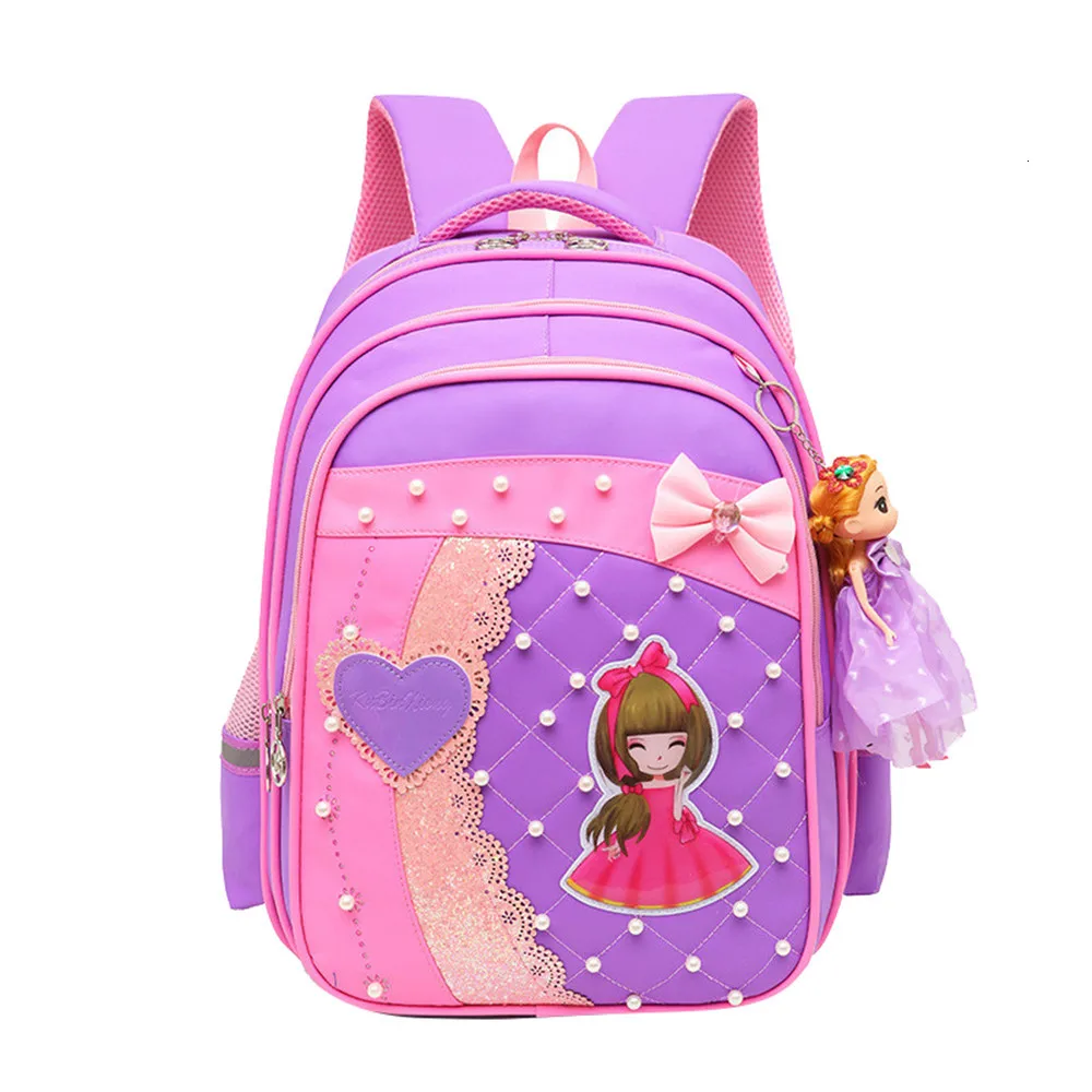 Backpack Cute Princess Bowknot Children School bags orthopedic 2023 Girl satchel bag waterproof schoolbag Mochila