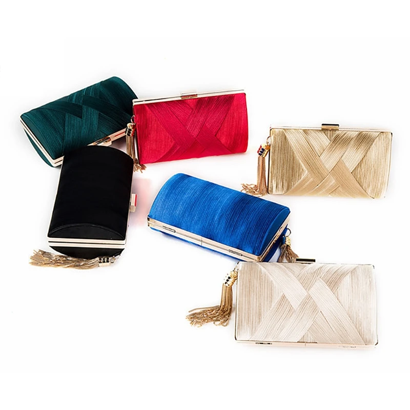 

Women's Tassel Clutch Bridal Shoulder Bag Evening Wallet Purse Wedding Handbag