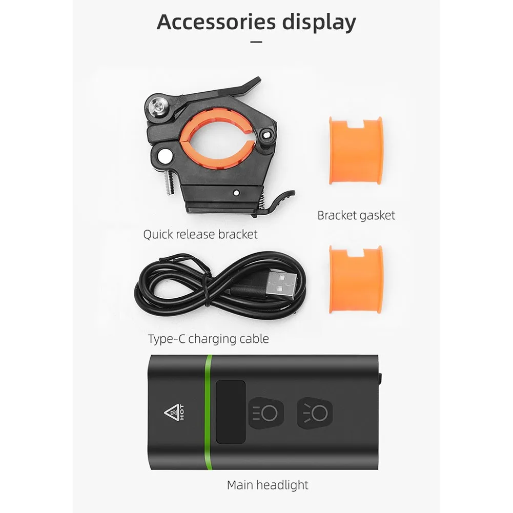 

Front Headlight Headlight Lamp Lights Rear Rechargeable 4*LED Bicycle Bike