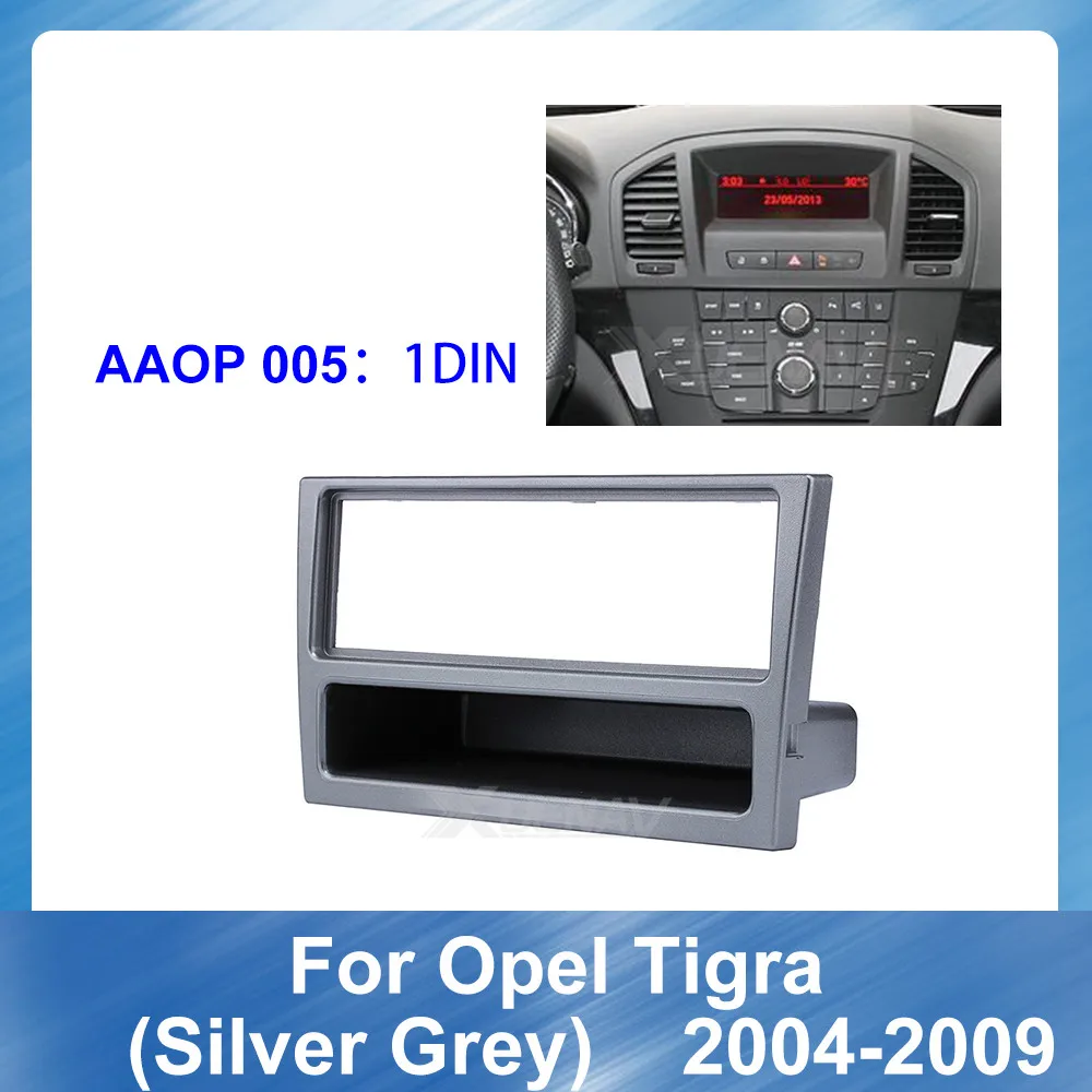 

Автомагнитола, CD-проигрыватель для OPEL Tigra, серебристо-серый, 2004-2009, Fascia рама пластины панели, автомобильный DVD-проигрыватель с креплением для приборной панели