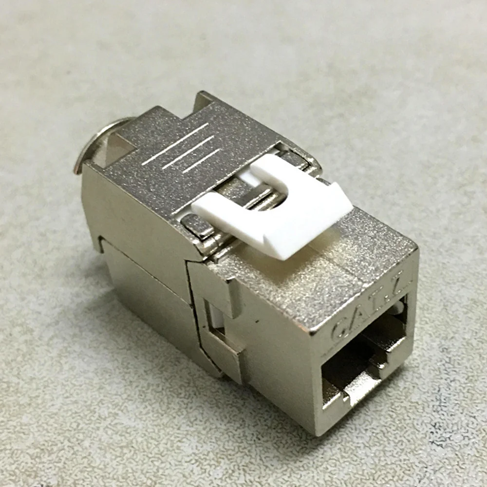 Корпус из цинкового сплава RJ45 трапециевидный Cat7 Экранированный FTP Модуль 10G сеть
