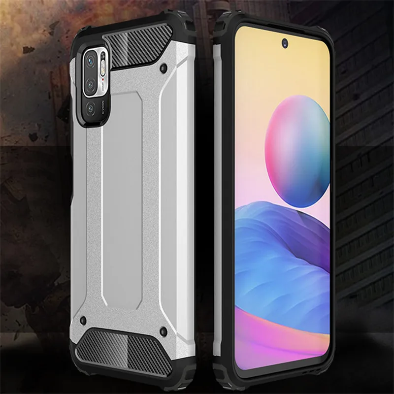 

For Xiaomi Redmi Note 10T 5G Case For Redmi Note 10T 5G Cover Armor Shockproof PC Protective Phone Bumper For Redmi Note 10T 5G