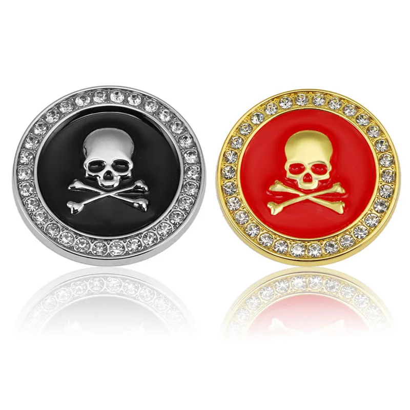 Автомобильная наклейка бриллиантовая эмблема черепа значок наклейки для BMW Audi