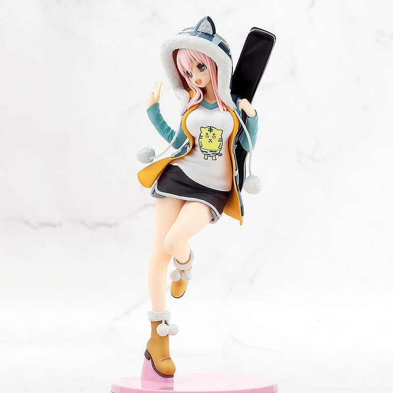 20cm Super Sonico Figure Tiger Coat Guitar SuperSonic Girls Tora Parka Ver. Collectible Model Boy Gifts Toys | Игрушки и хобби