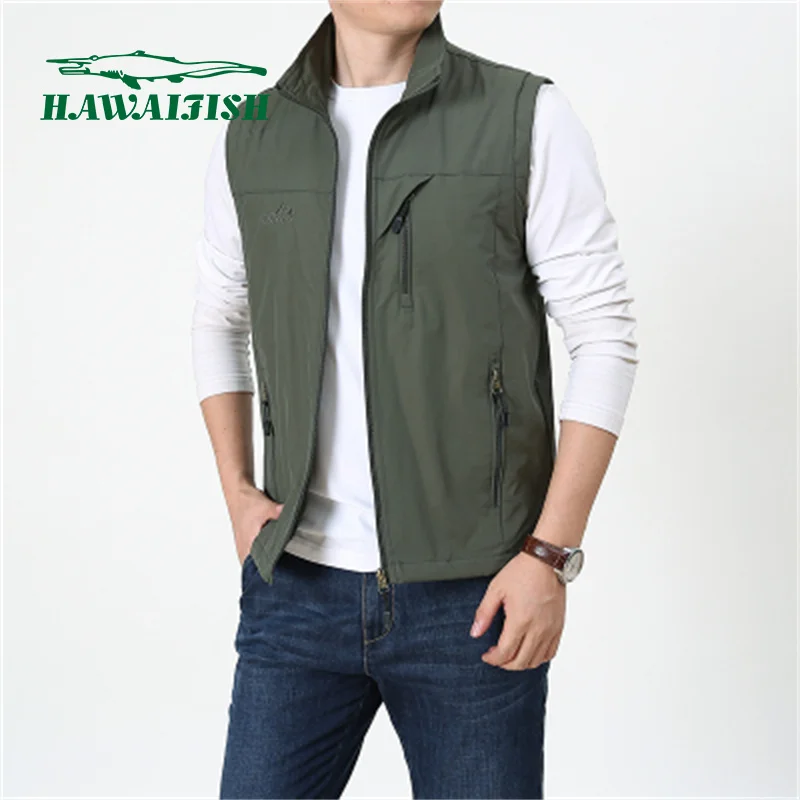 Жилет мужской тонкий куртка для спорта и отдыха униформа в стиле милитари модная
