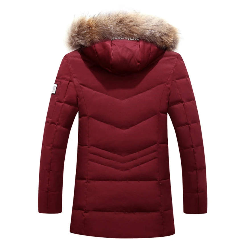 Мужской пуховик на белом утином пуху размеры до XXXL | Мужская одежда