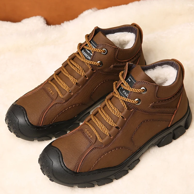 FONIRRA зимние мужские ботинки высокого качества супер теплая обувь высокие с