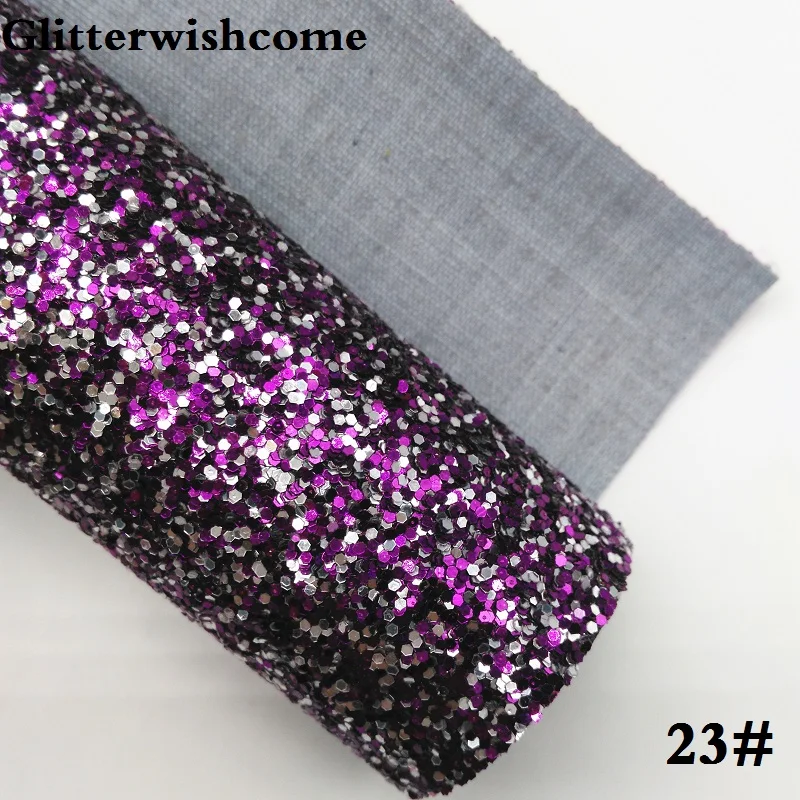 Glitterwishcome 21X29 см A4 Размер синтетическая кожа, плотная блестящая кожа ткань винил для бантов, GM021A - Цвет: 23