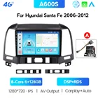 6G + 128G Android 10,0 Авторадио автомобильный Intelligente DVD-плеер для Hyundai Santa Fe 2007 2006-2012 Мультимедиа с BT охлаждающий вентилятор