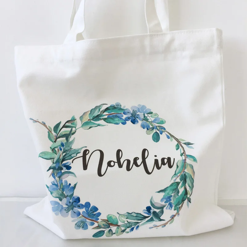 1 шт. печать каких либо языка текста персонализированный холщовый мешок подарки