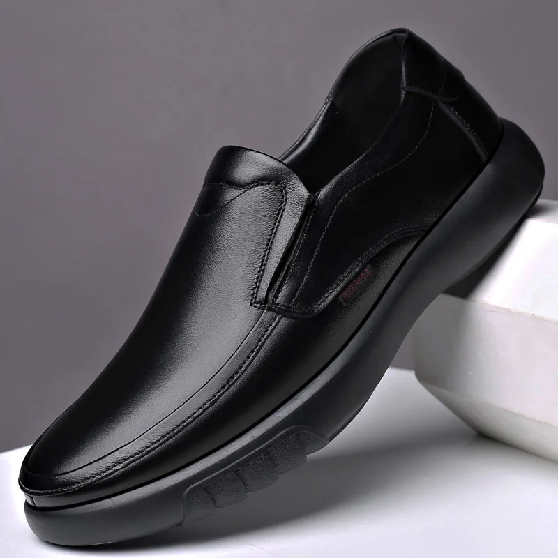 IMAXANNA Spring Men Shoes Genuine Leather Man Casual Luxury Brand Comfortable Footwear Flats Slip On Lazy Loafers | Обувь
