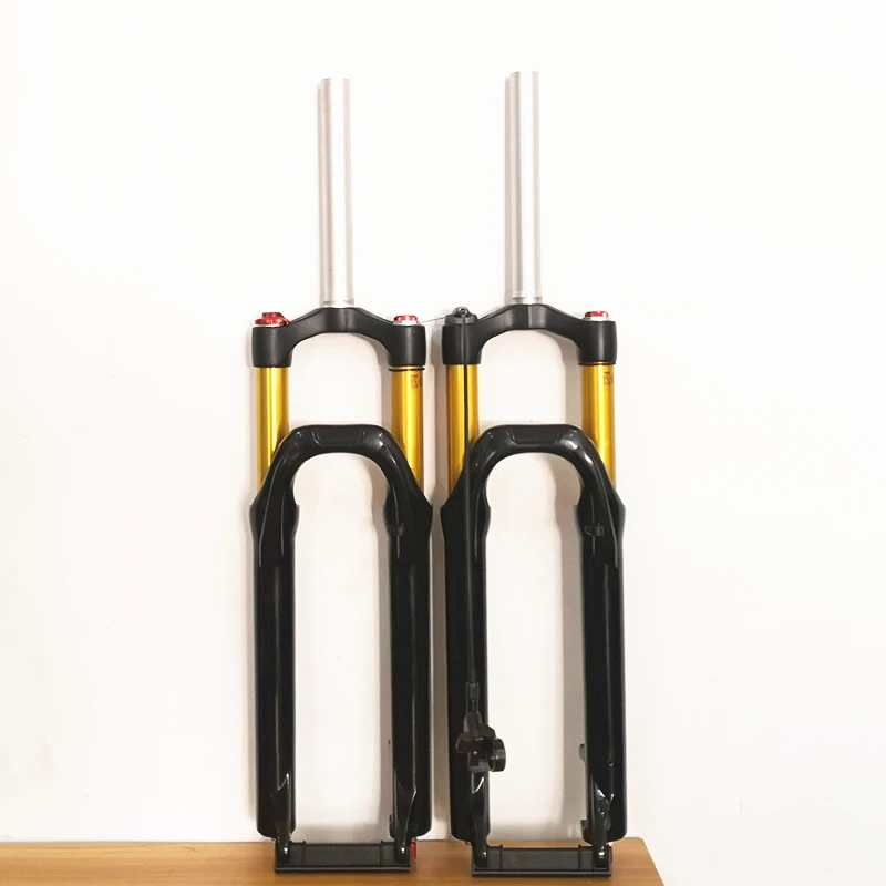 

No LOGO Air MTB Fork RL100mm Air Shock avoidance Disc Brake Bicycle fork 27.5" travel 100mm Straight tube