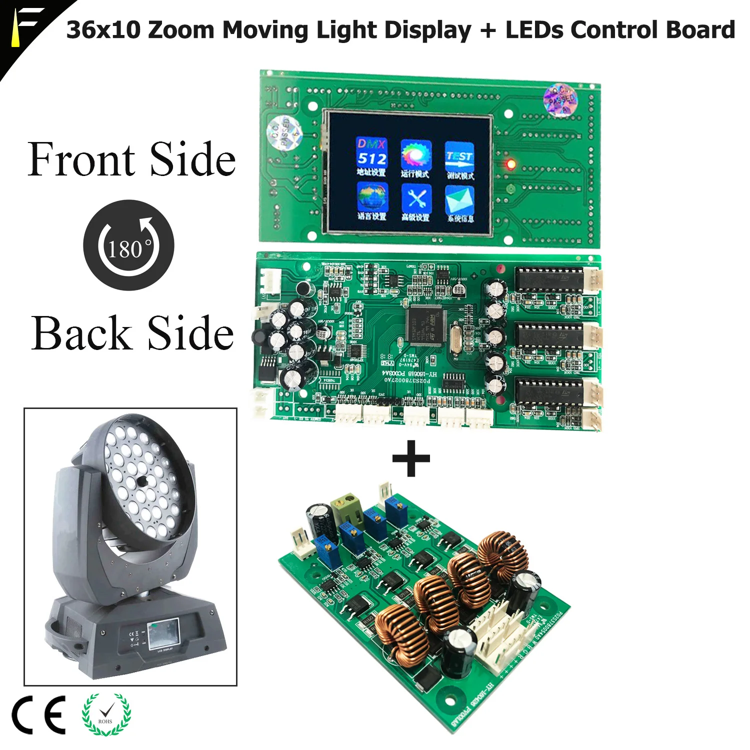 Сценический зум моющийся подвижный головной светильник 36*10 Вт запчасти