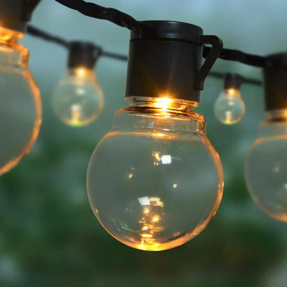

2.5M 5M Solar Power LED Decorative light String With 10/20 LED Globe Bulbs Fairy lights Garland Garden Outdoor Decoration lamp