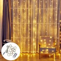 miflame led fairy lights garland curtain lamp remote control led light new year christmas decorations for home window curtain