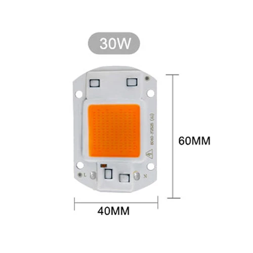 30W COB Led лампа для выращивания света чип полный спектр 220 В 110 В 20 Вт 30 Вт 50 Вт 380-780нм фитолампа для комнатных растений рассады цветок фитолампи - Испускаемый цвет: 30W