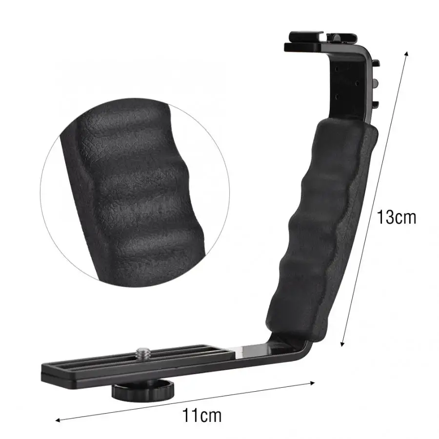 Новинка L образный кронштейн для вспышки камеры двойной держатель горячей обуви