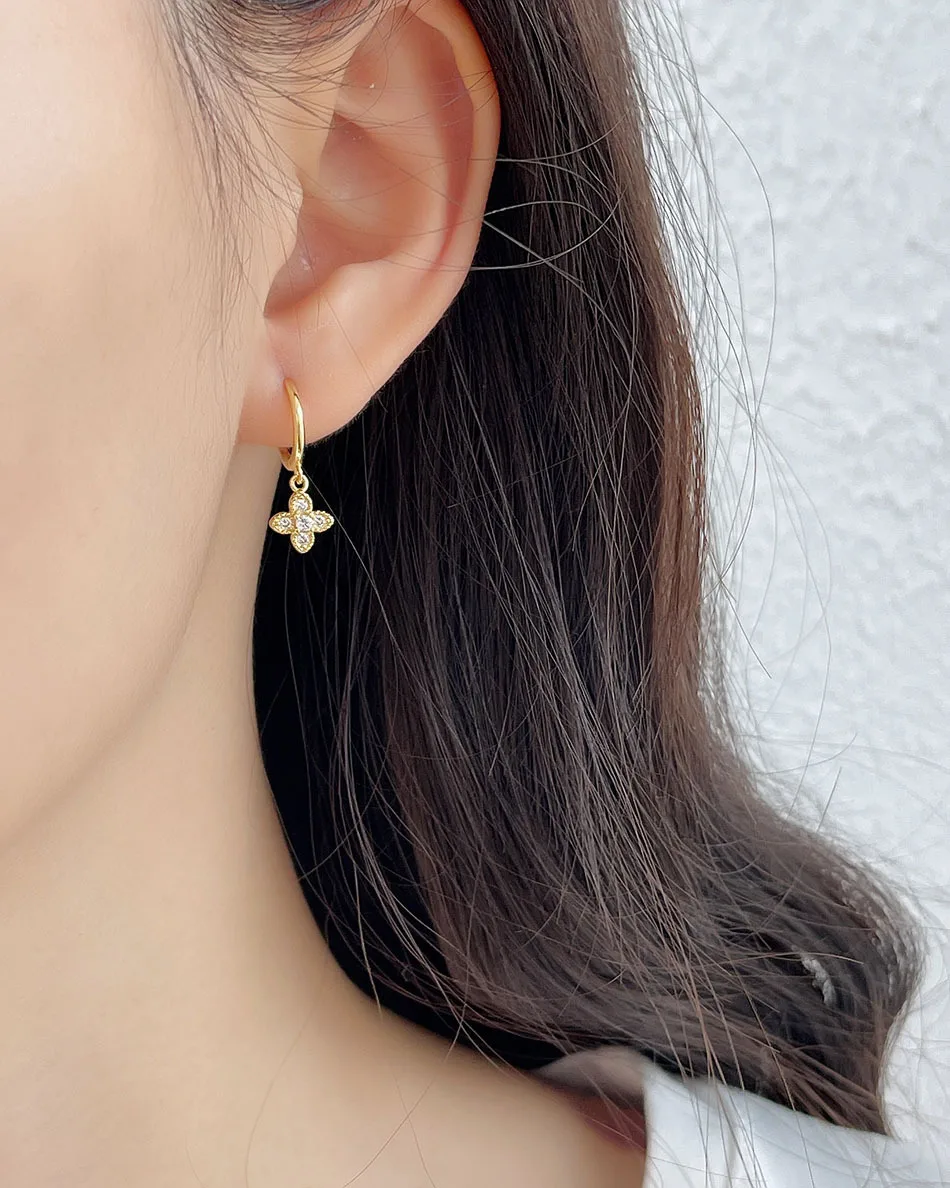 18K золото 100% Аутентичные 925 стерлингового серебра мини CZ комплект ювелирных