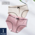 Трусики BANNIROU женские хлопковые, нижнее белье для женщин, мягкие трусы, 1 шт.