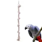 Pet птица из хлопчатобумажного каната узел восхождение висит декор для клетки качели жевать игрушка