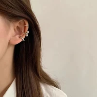 korean retro metal pearl ear bone clip set female wild niche temperament no pierced earrings earrings cold wind