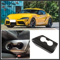 for 2019 2022 toyota gr supra mk5 a90 real carbon fiber car central control armrest box cover sticker interior accessories
