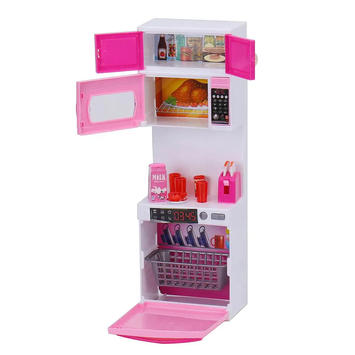 Кухонный Светильник имитация игрушки для шкафа 3 в 1 кухонная посуда притворяться