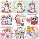 Алмазная 5D картина, мультяшный единорог, пони, кристалл, Набор для вышивки крестиком, полная Алмазная вышивка, мозаика, картина, украшение для дома