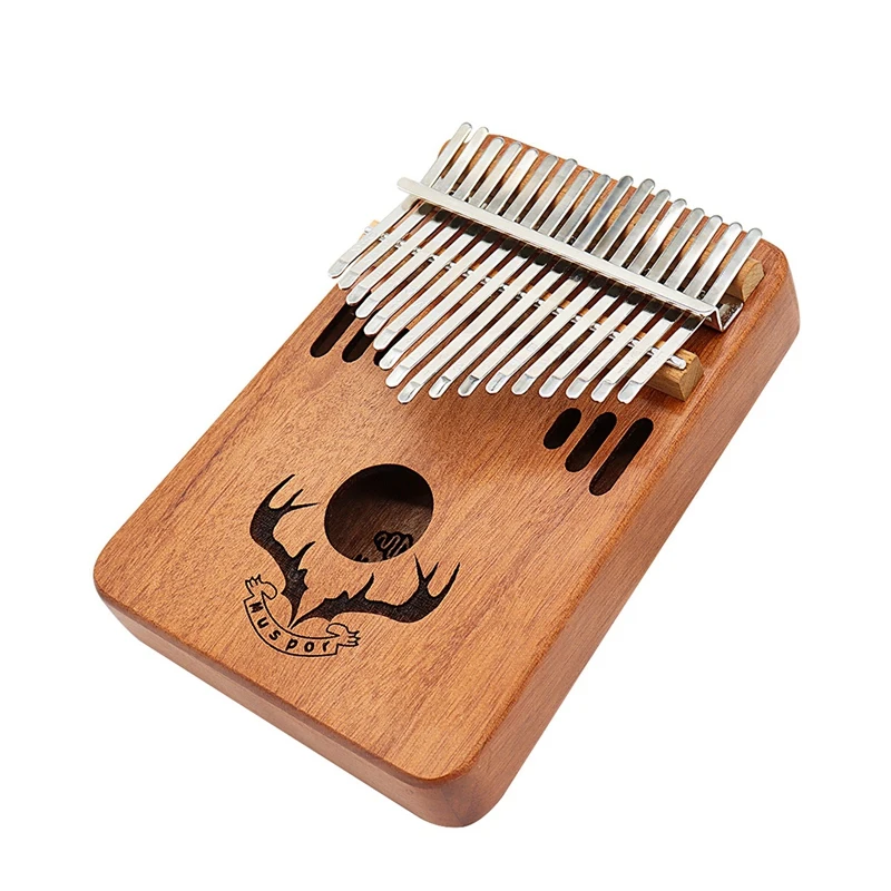 

MUSPOR 17 Keys Kalimba Thumb Piano Mahogany Finger Musical Instrument with Learning Book Tune Hammer