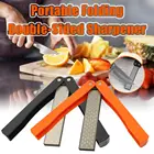 Уличная точилка, двухсторонняя Складная карманная точилка, алмазная точилка для кемпинга и выживания, алмазная Двусторонняя точилка 4P