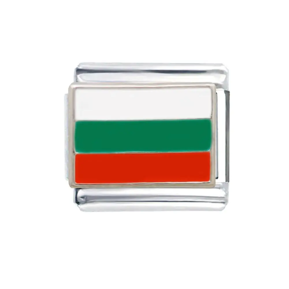 Оптовая продажа классические ювелирные изделия 9 мм национальный флаг Болгарии