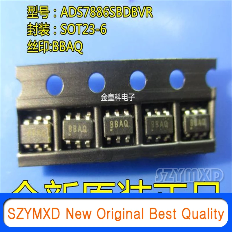 5 шт./лот новый оригинальный Ads7886 Sbdbvr Sdbvr шелк Экран BBAQ SOT23-6 АЦП 12 битный чип в