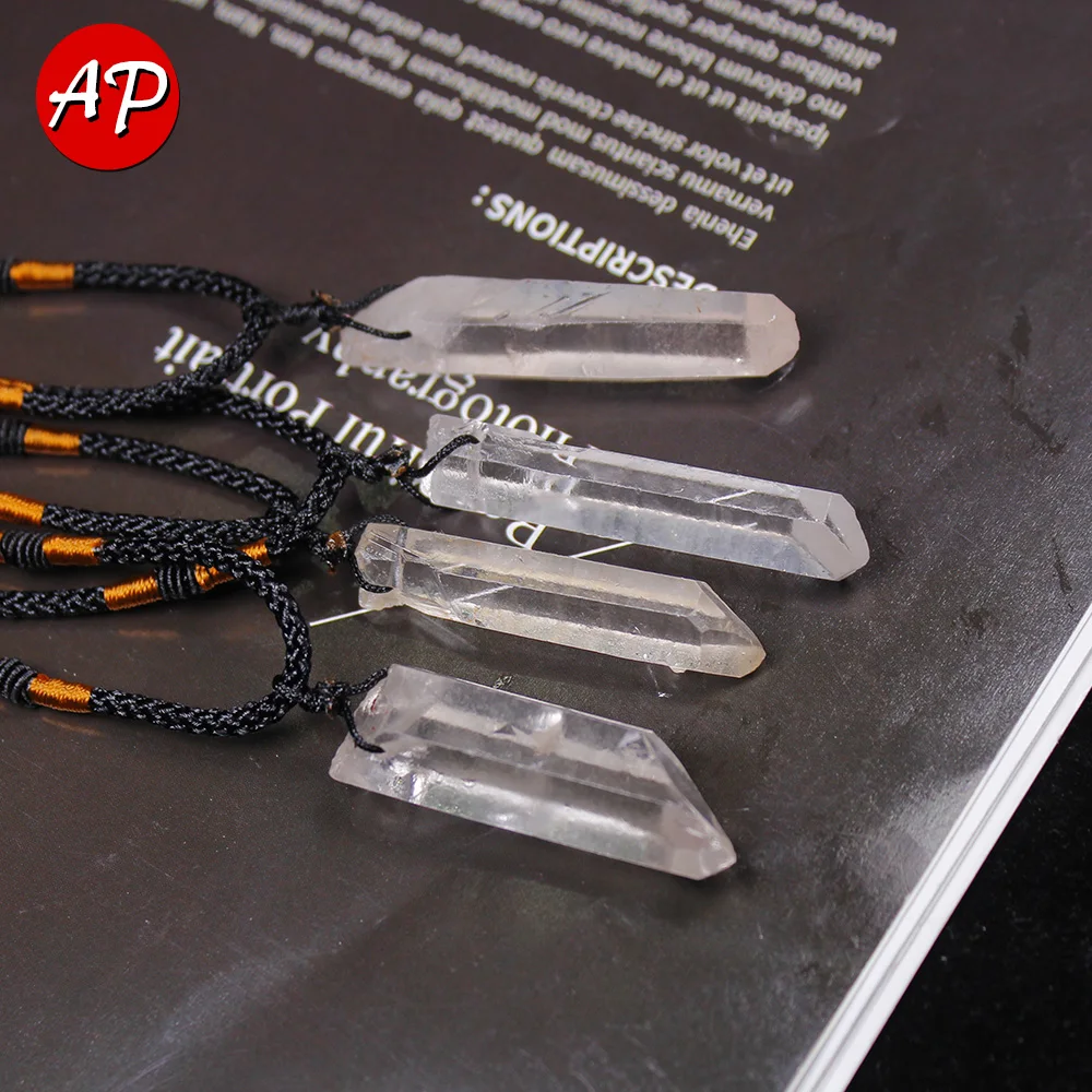 AP 1 шт. натуральный прозрачный кварц кулон кристалл кластер лечебные точки