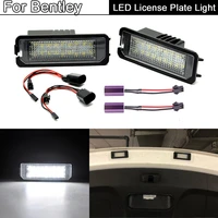 2pcs white led number license plate light for bentley continental gtgtc for continental flying mulsanne azure brooklands
