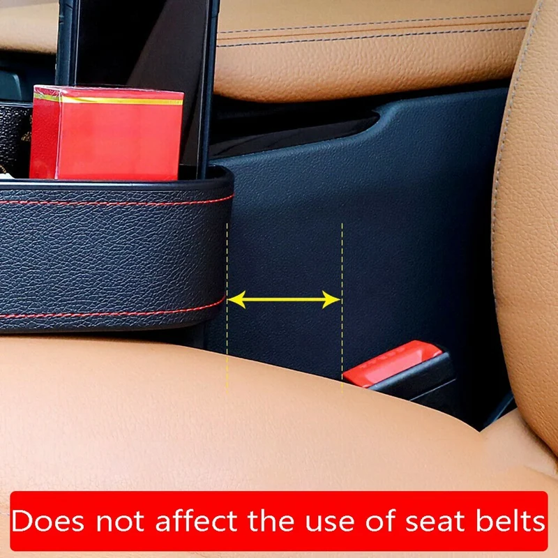 

Car Multifunctional Car Seat Space Pocket Catcher Organizer Crevice Stowing Cup Holder Black