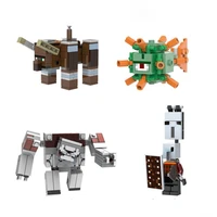 movie anime game animal world sheep cat chick zombie red stone doll monster iron giant steve model figure blocks toy gifts