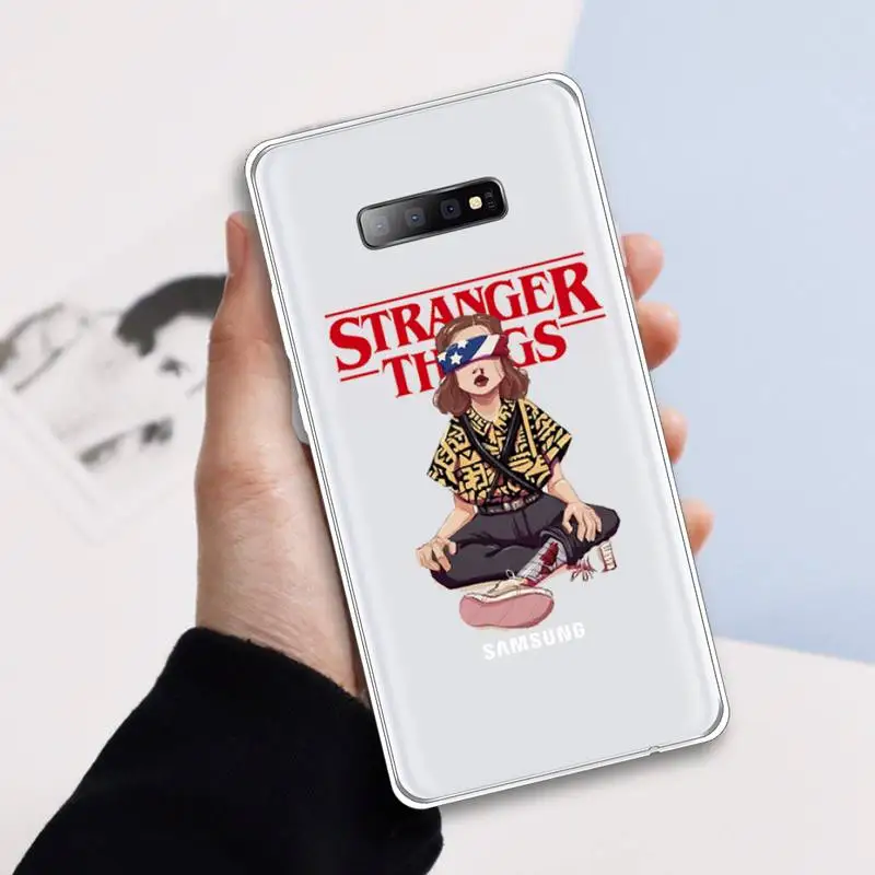 

Stranger Things tv show Christmas Lights Phone Case Transparent For Samsung Galaxy A 71 21s S note 8 9 10 plus 20 ultra