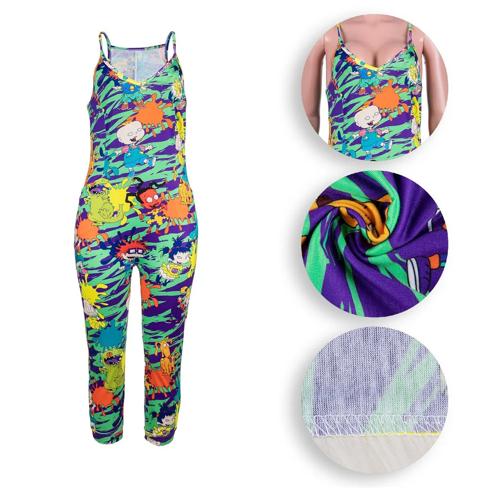 

Spaghetti Strap Jumpsuit For Women Streetwear Loose One Piece Jumpsuit Elegant Overalls For Women Summer Outfits 2021