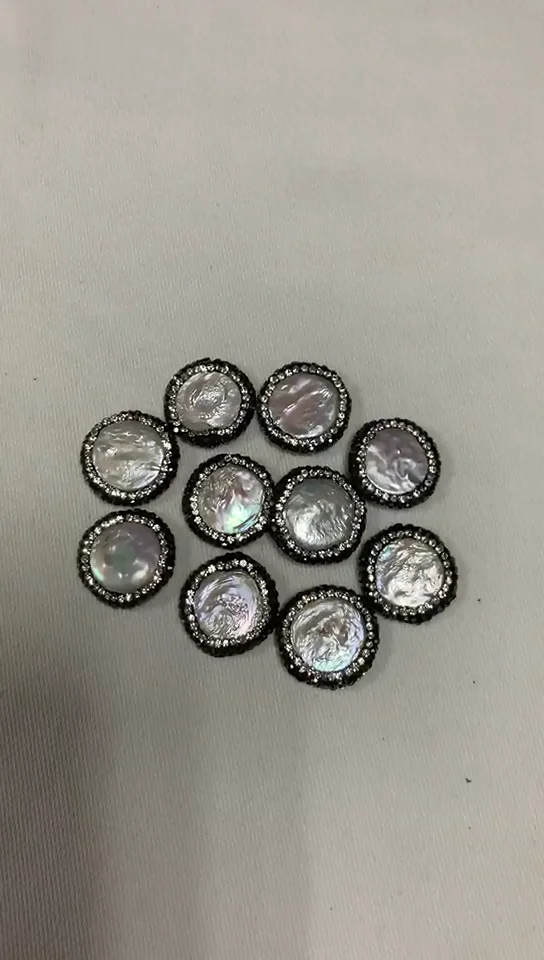 Горячая Распродажа монета Пресноводный Жемчуг свободный большой выложенный