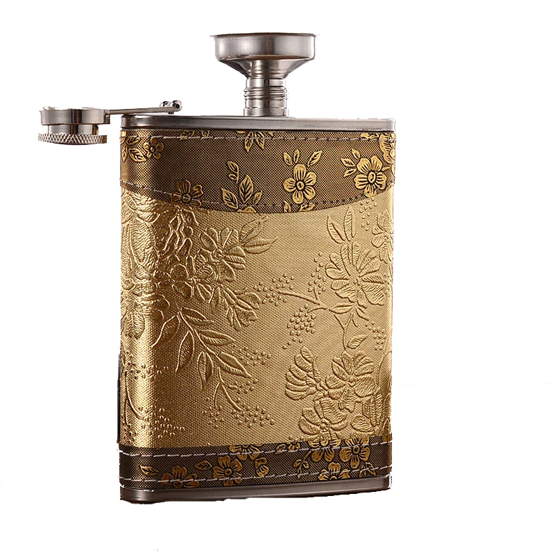 Плоская фляжка 7 унций 8 русская винная кружка бутылка для водки Wisky посуда