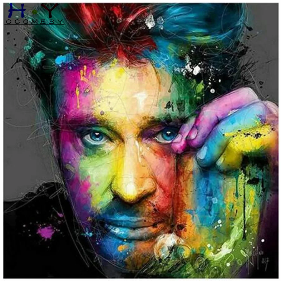 

Diy Diamond Embroidery Johnny Hallyday Icon Rhinestones Cross Stitch Kits Mosaic Handicrafts 5D DIY Diamond Painting gift