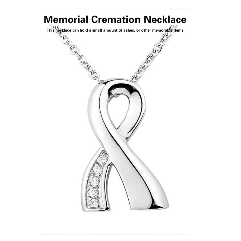 WAWFROK похоронная шкатулка Кремация ожерелье белый кристалл может держать