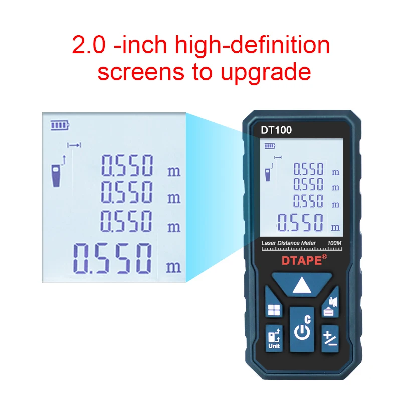 

Мощный лазерный дальномер, 2,0 дюйма, 50/80/100/120 м