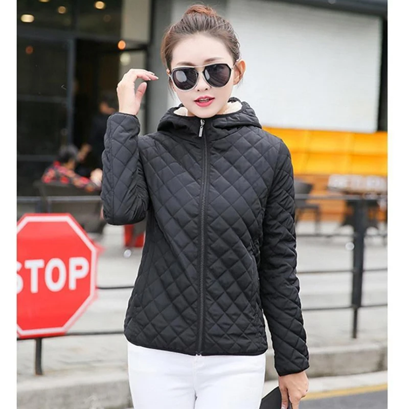 Женская зимняя Базовая куртка с капюшоном из флиса осенне Весенняя тонкая